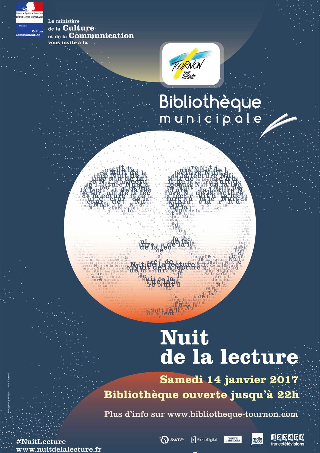 Nuit de la lecture. Bibliothèque municipale - samedi 14 janvier de 17h à 22h