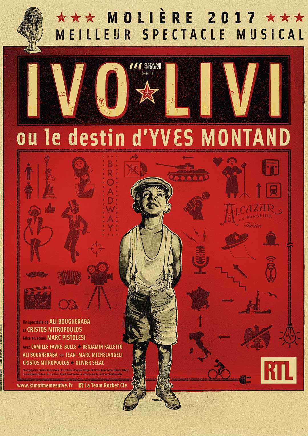 IVO LIVI OU LE DESTIN D'YVES MONTAND. Au théâtre de Tournon-sur-Rhône le mercredi 4 octobre 2017 à 20h30.